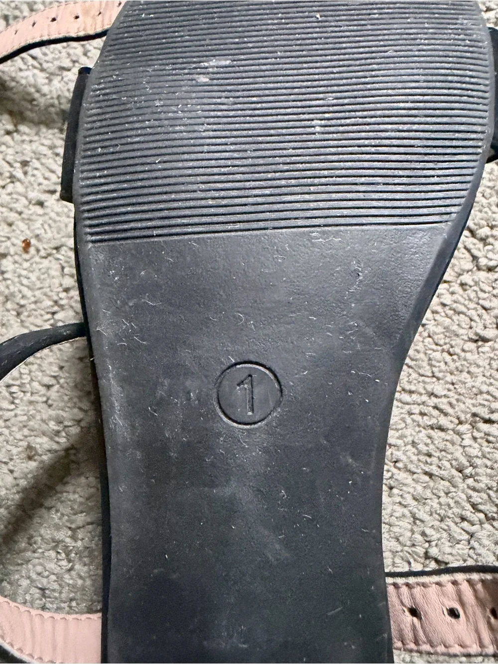 Girls Open Toe Heeled Shoes Size 1